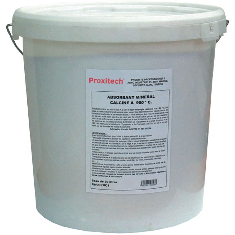 Proxitech - Sable absorbant, minéral, seau 30 Litres