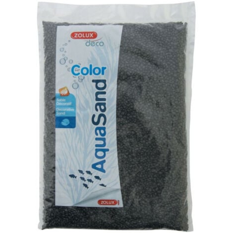 aquatique 2-3 mm noir ébène 1kg pour aquarium. - zolux