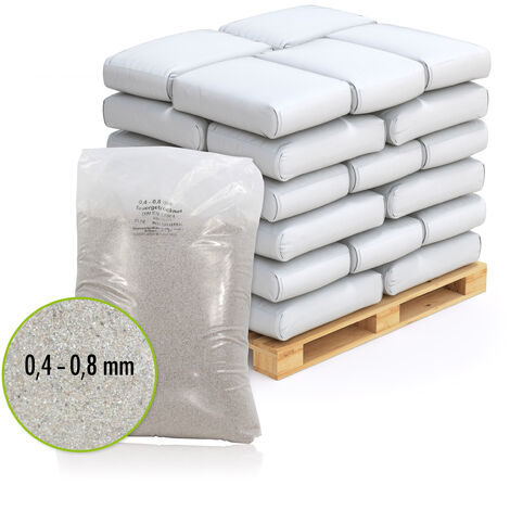 Sable de filtration de piscine 20x 25 kg – Sable de quartz 0,4 - 0,8 mm – Conforme norme DIN EN 12904 – Pour installations de filtration – Quarzwerke Gmbh
