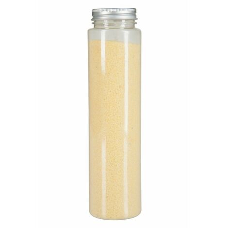 SABLE DECO 600 GR DANS BOUTEILLE JAUNE CLAIR 5,5X21CM - Jaune