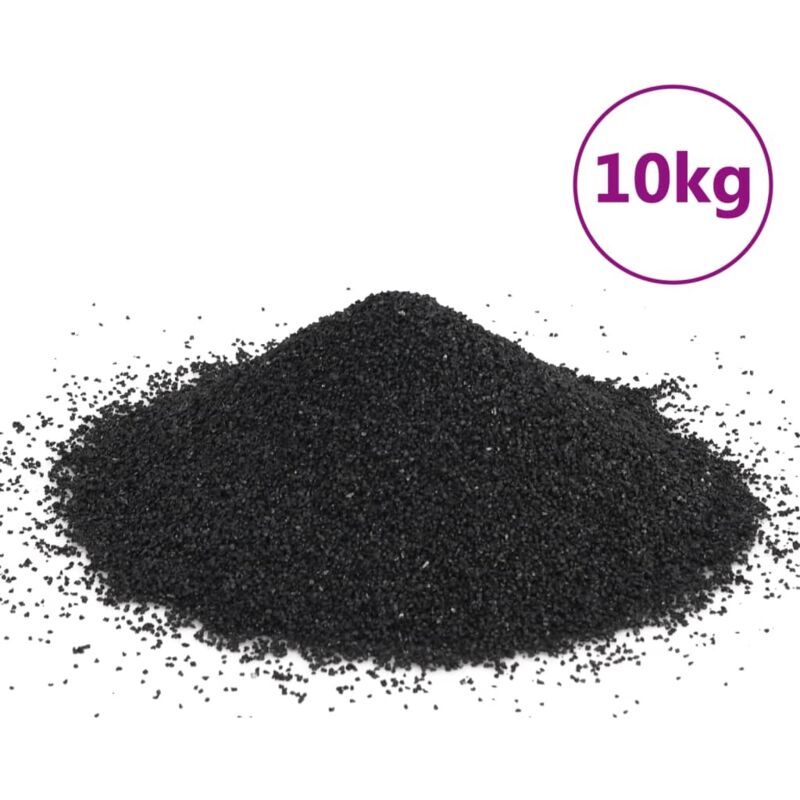vidaXL Aquariensand 10 kg Schwarz 0,2-2 mm