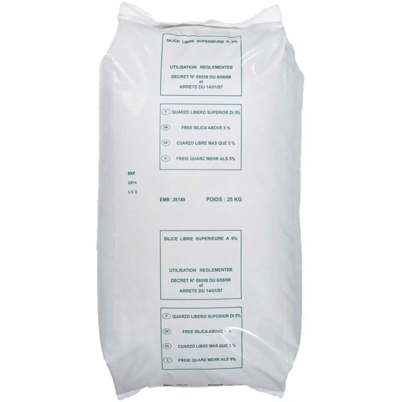 Sable pour filtration 0.6-1.6mm 25kg