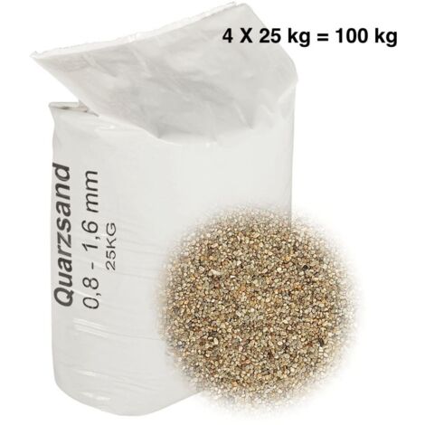 Sable Quartz Filtre Piscine 100 kg. LIVRAISON GRATUITE. Granuilométrie 0,8-1,6 mm