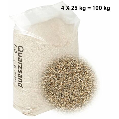 Sable Quartz Filtre Piscine 100 kg. LIVRAISON GRATUITE. Granuilométrie 1,0-1,6 mm