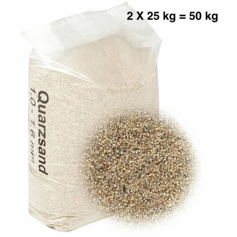 Sable Quartz Filtre Piscine 50 kg. LIVRAISON GRATUITE. Granuilométrie 1,0-1,6 mm