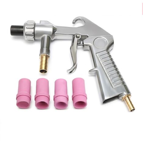 Sableuse à Air Soufflage de Sable Pistolet à air Comprimé Sableuses 4.5mm / 5mm / 6mm / 7mm Embouts de Buse en Céramique kit