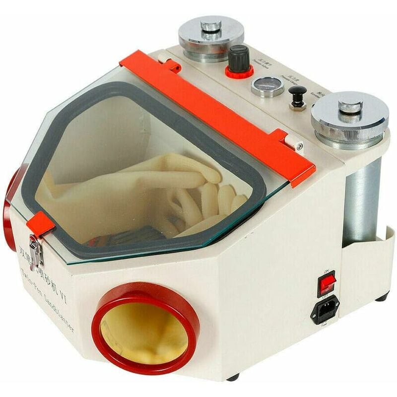 Gojoy - Sableuse fine à double tête - Unité de jet - Polissage + éclairage led 220V