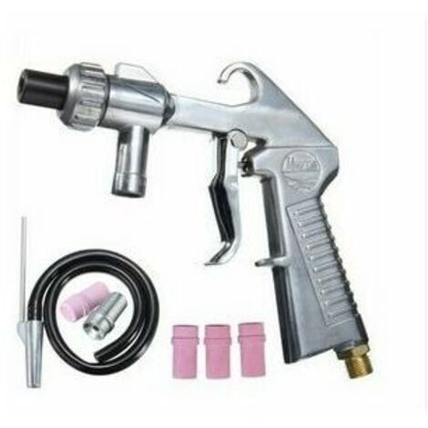 Sableuse pneumatique Pistolet de sablage Pneumatique Sableuse Décapage + 4x Céramique Buse 4/5/6/7mm