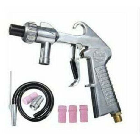 Sableuse pneumatique Pistolet de sablage Pneumatique Sableuse Décapage + 4x Céramique Buse 4/5/6/7mm