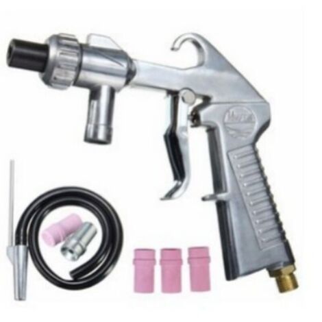 Sableuse pneumatique Pistolet de sablage Pneumatique Sableuse Décapage + 4x Céramique Buse 4,5/5/6/7mm
