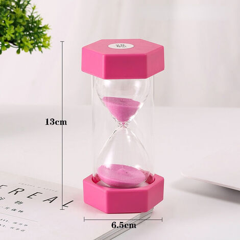 Sablier de sable jaune 5 15 20 30 45 60 Minutes, horloge de sable en plastique, minuteur de douche, décor de maison, cadeaux pour enfants,Pink,15min