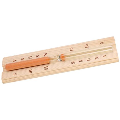 [Sablier de Sauna] [Sablier en Bois] Sablier à Cadre en Bois pour Spa et Bain, 30cm, Sablier Résistant à la Chaleur pour Cuisine et Salle de Sport