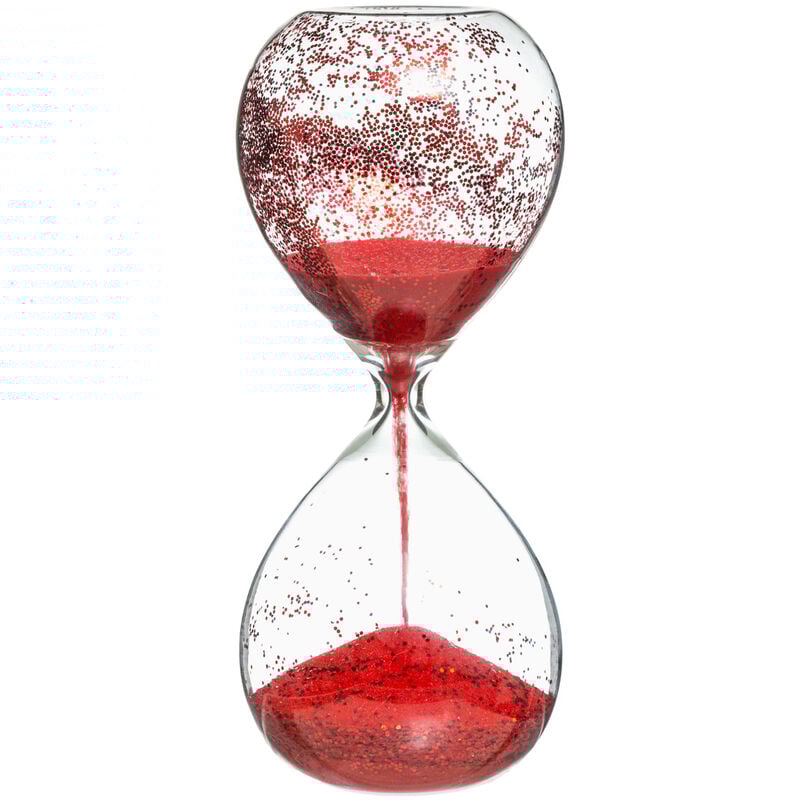Sablier décoratif à paillettes, 20 cm