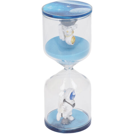 Sablier Décoratif Astronaute 30 Minutes pour Bureau Maison Cuisine - Horloge à Sable Éducative et Design Bleu