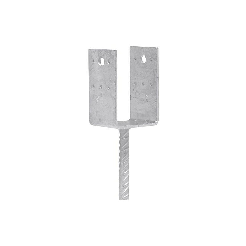 Sabot d'appui D D120 x 90 avec barre a rainure 20 mm galvanise a chaud (tzn)