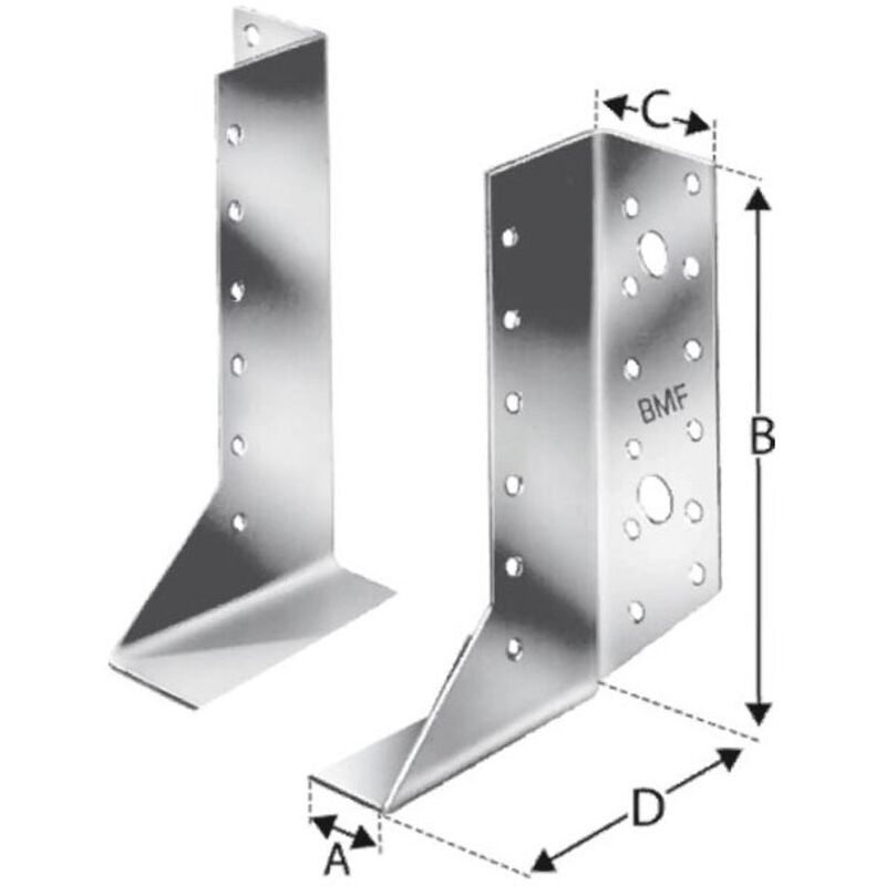Sabot de charpente 2 parties BSN2P30/182-B sst (Par 20)