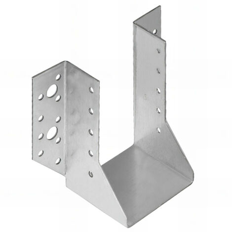 Fixtout – Sabot de charpente galvanisé 120 mm x 160 mm – Matériau DX51D + Z275 – Pour solivage bois et chevêtres – Épaisseur tôle 2 mm