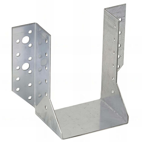 Fixtout – Sabot de charpente galvanisé à ailes extérieures – Largeur 100 mm – Hauteur 140 mm – Épaisseur tôle 2 mm – Pour solivage bois