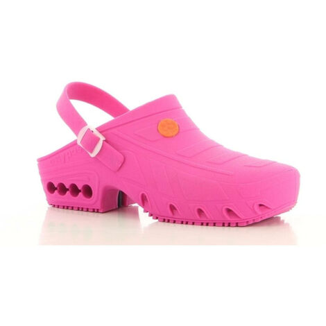 Sabot de travail autoclavable Oxypas Oxyclog ESD SRA Rose Fuchsia 41-42 - Rose Fuchsia