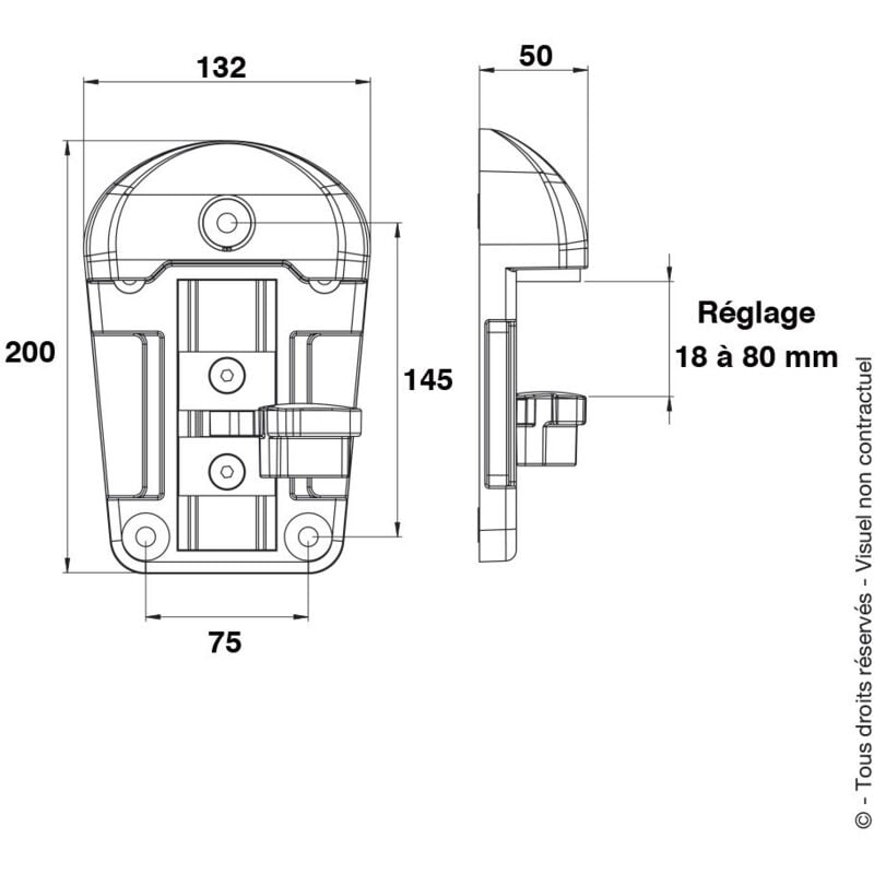 Portac - Sabot en Composite hauteur 50 avec basculeur Type de basculeur: Type de basculeur : Composite