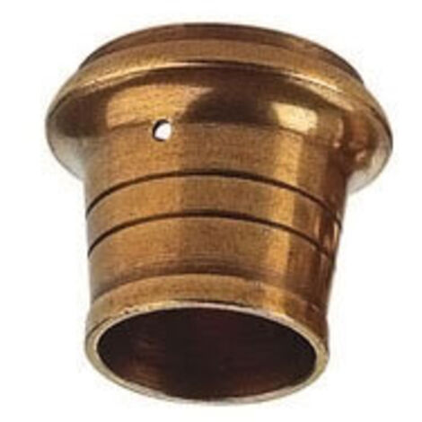 Sabot rond laiton décor bronze – Diamètre haut 21 mm – Diamètre bas 16 mm – Hauteur 21 mm – Ferrure de meuble élégante – Fosun