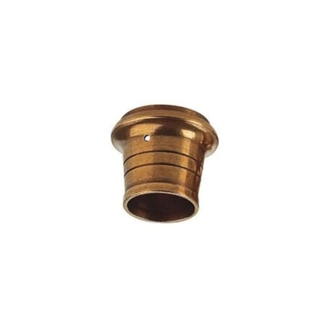 Sabot rond laiton - Diamètre haut : 21 mm - Hauteur : 21 mm - Diamètre bas : 16 mm - Décor : Bronze - FOSUN