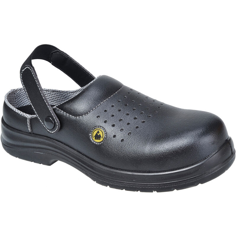 Zoccoli di sicurezza in composito ventilato Portwest ESD SB AE Nero 37