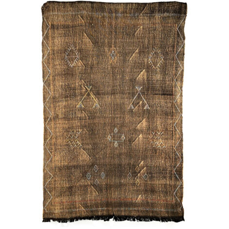 SABRA - Tapis Berbère en Soie de Cactus - Modèle A12 - Tapis Tissé à la Main Style Ethnique et Bohème - Décoration Artisanale Unique