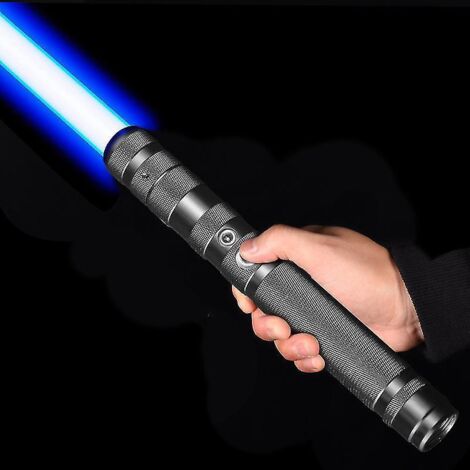 Sabre laser électronique rechargeable pour adultes et enfants, avec 7 couleurs RGB, effets sonores et lumineux, idéal pour Halloween et le cosplay (noir).