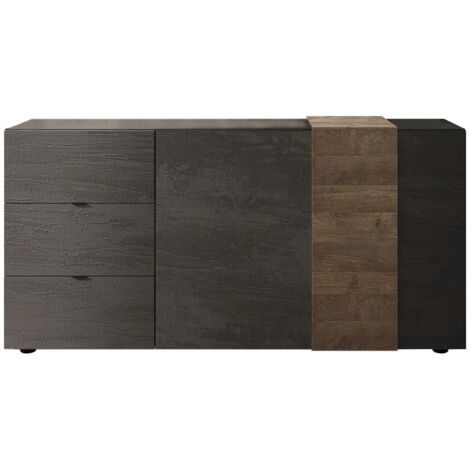 Sabry Sideboard 2 Türen 3 Schubladen Titaneiche Mercure