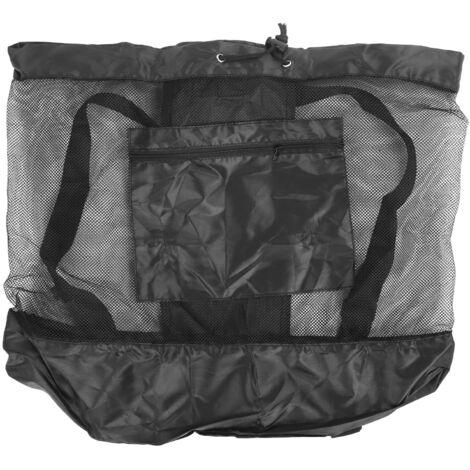 Sac à ballons en filet avec cordon de serrage, grande capacité, en tissu Oxford, pour ballons de football, de basketball et de volleyball (taille S, peut contenir 6 ballons de taille 4).