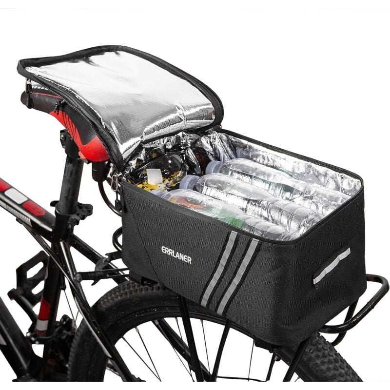 Sac à bandoulière arrière pour porte-vélos, glacière de coffre isolée