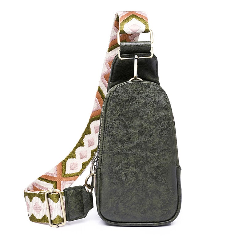 Sac à bandoulière élégant en cuir synthétique pour femme avec ceinture