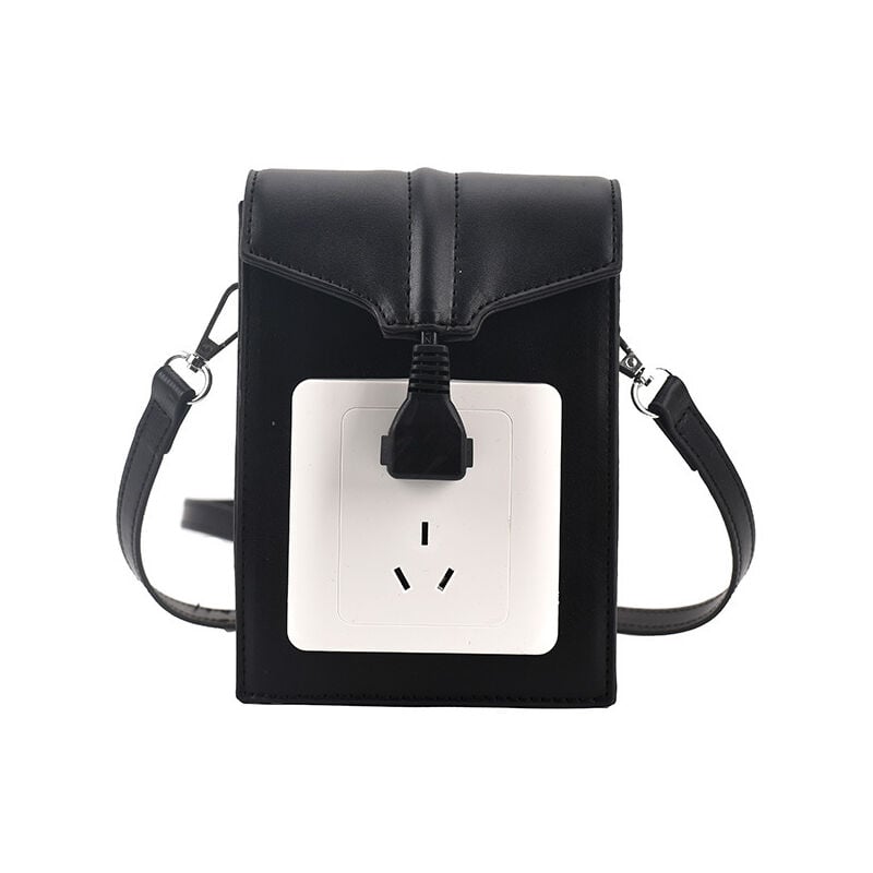 Sac à bandoulière en polyuréthane imperméable avec interrupteur de simulation de personnalité pour femmes, sacs marron