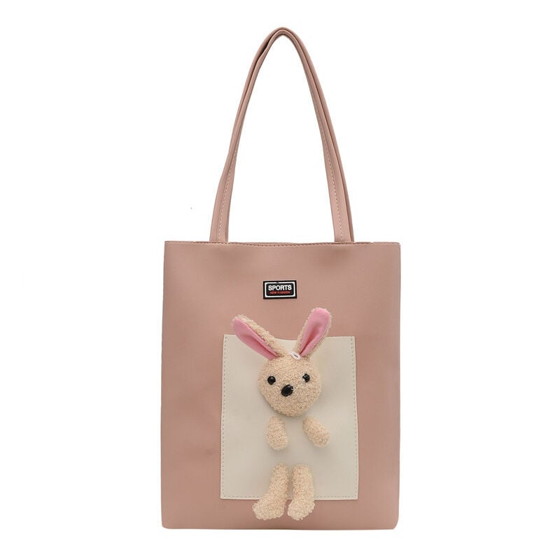 Sac à bandoulière étudiant 2023 nouvelle mode simple mignon lapin grande capacité sac fourre-tout portable sac femme