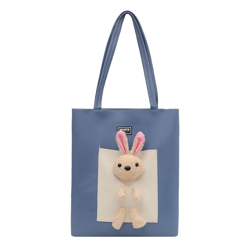 Sac à bandoulière étudiant 2023 nouvelle mode simple mignon lapin grande capacité sac fourre-tout portable sac femme