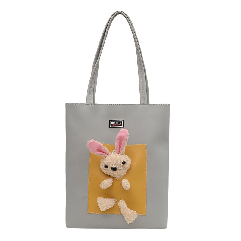 Sac à bandoulière étudiant 2023 nouvelle mode simple mignon lapin grande capacité sac fourre-tout portable sac femme