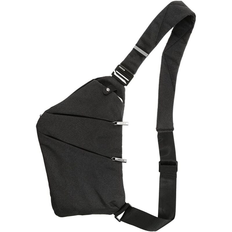 Sac à bandoulière léger antivol pour voyage en plein air (noir)