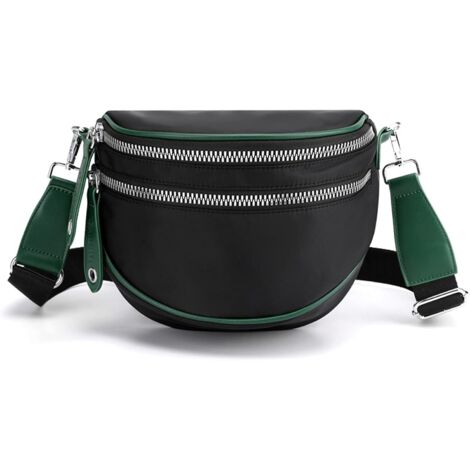 Sac à bandoulière multifonctionnel léger et imperméable quotidien (noir)