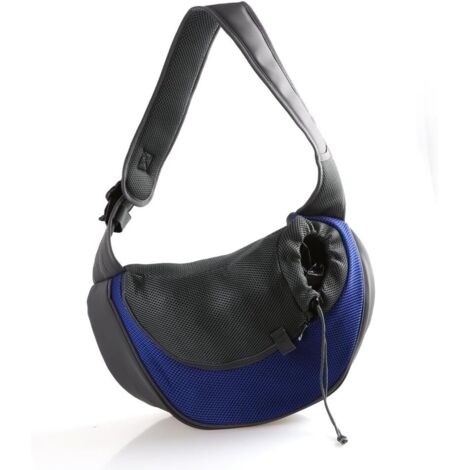 Sac à bandoulière Oxford pour animaux de compagnie (bleu-petit)-Fei Yu