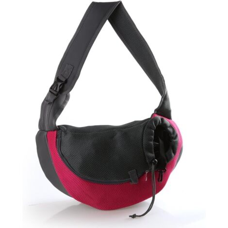 Sac à bandoulière Oxford pour animaux de compagnie (rose rouge-petit)-Fei Yu