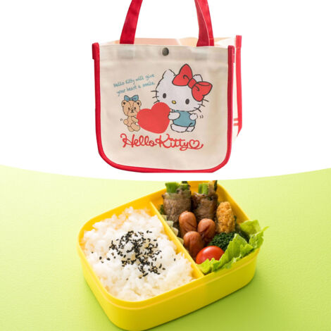 Sac à bento dôme [Carte de France] Tote bag [Grand] À motifs de chiens [Toile] [Rouge]
