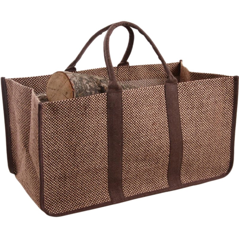 Sac à bûches en toile de jute