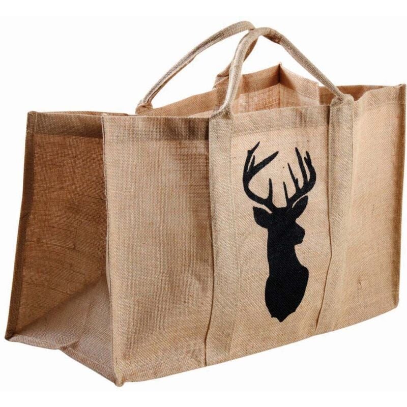 Sac à bûches en jute