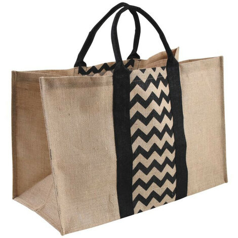 Sac à bûches en jute plastifiée