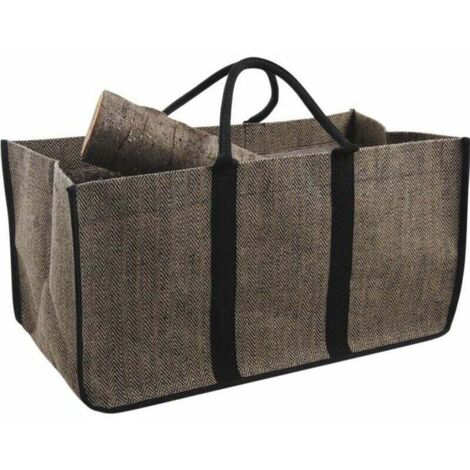Sac à bûches en toile de jute