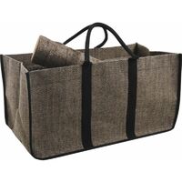 Sac à bûches en toile de jute