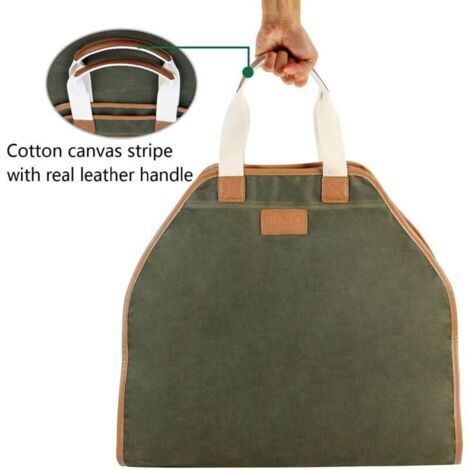 Sac à bûches épais et imperméable, accessoire de cheminée extra-large, avec poignée, idéal pour le camping.