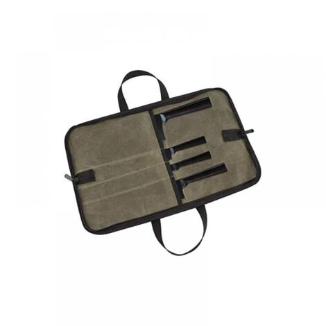 Sac à couteaux (4 emplacements), étui à couteaux de chef en toile cirée pour homme et femme, vert