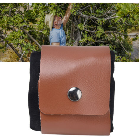 Sac à cueillette ajustable avec hanches support polyester avec matériau PU motif plié économiser espace ceinture sac à fourrage Black 21 x 23 x 34cm